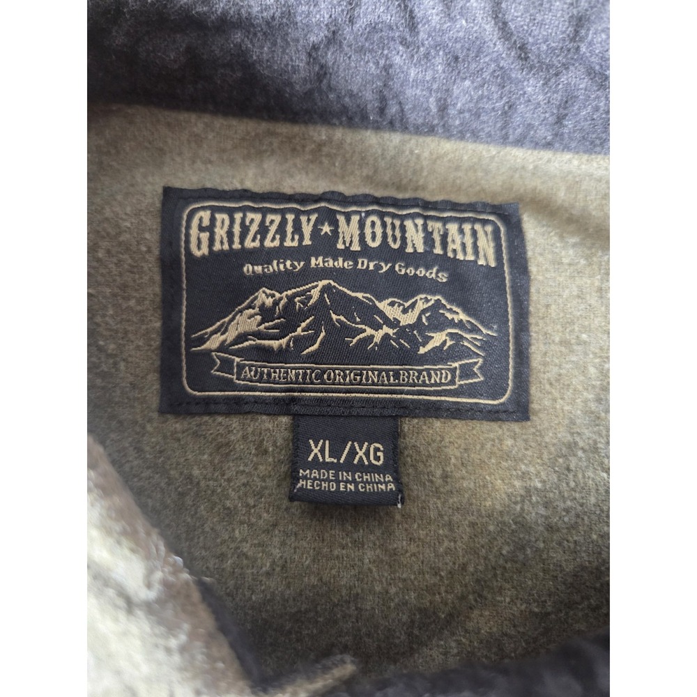 Grizzly Mountain Shirt Men's Flannel Green XL Button Down Long Sleeve - Picture 3 of 7